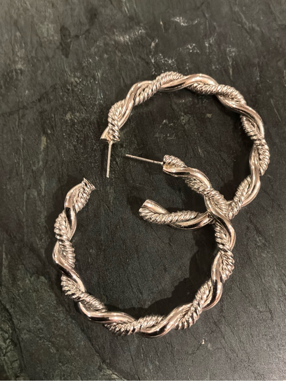 Twisted Rope Hoop Earrings